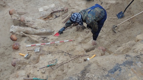 Trwa ekshumacja szczątków niemieckich żołnierzy na toruńskich Glinkach