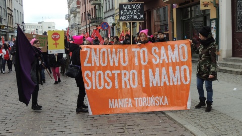 Wolność, równość, prawa kobiet - manifestacja w Toruniu