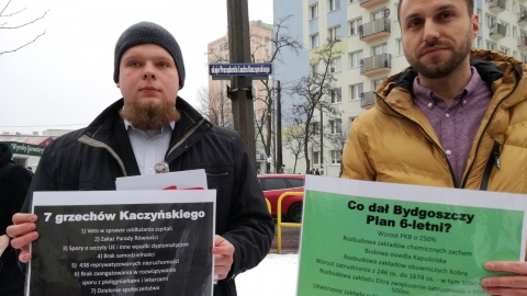 Działacze Inicjatywy Polska z Bydgoszczy chwalą Plan 6-letni i krytykują Lecha Kaczyńskiego