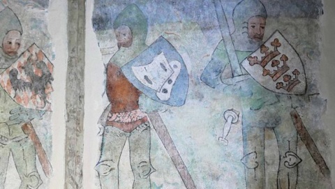 Najstarsze w Polsce malowidło z królem Arturem znajduje się w Toruniu