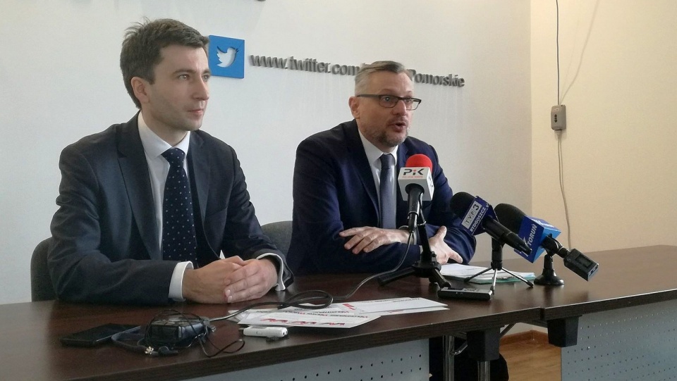 Andrzej Rzońca (z lewej) i Tomasz Lenz podczas konferencji prasowej. Fot. Michał Zaręba