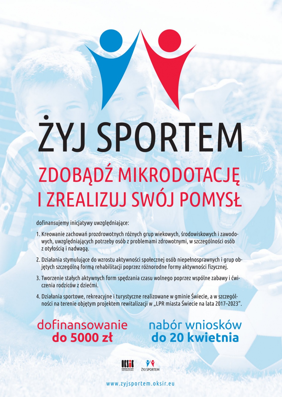 Plakat programu Żyj Sportem