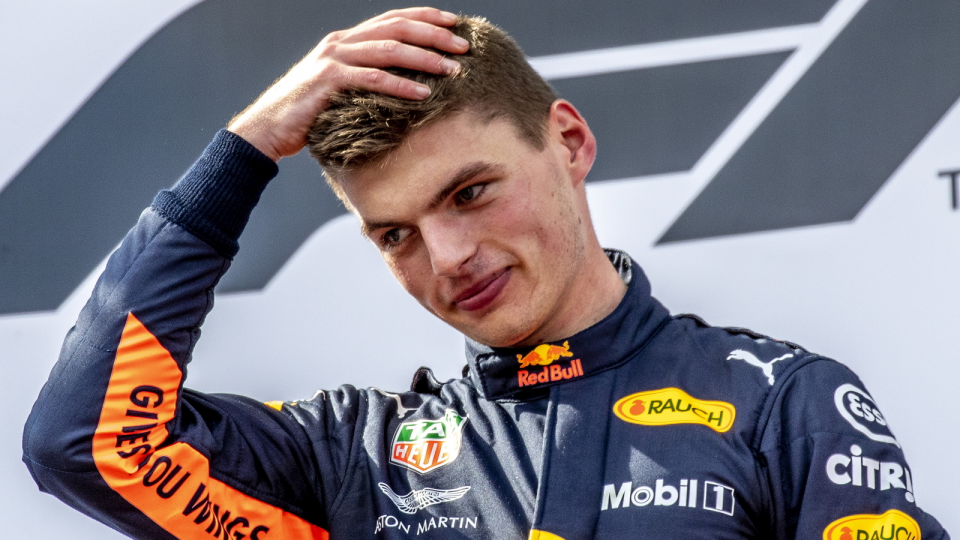 Na zdjęciu Max Verstappen, triumfator Grand Prix Austrii 2018. Fot. PAP/EPA/SRDJAN SUKI
