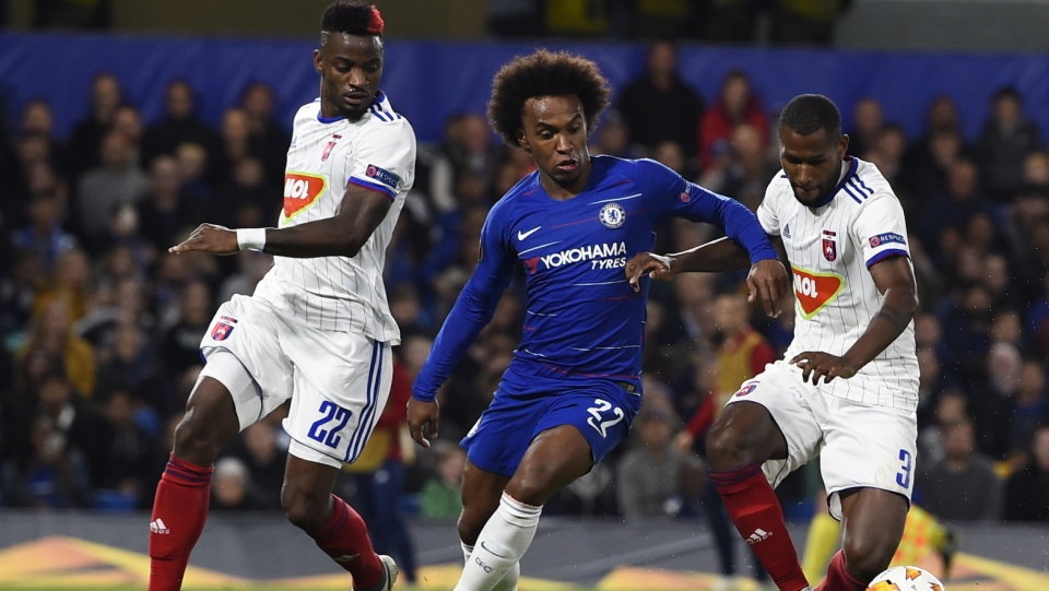 Zdjęcie z meczu Chelsea kontra MOL Vidi w 2. kolejce piłkarskiej Ligi Europy 2018/2019. Fot. PAP/EPA/WILL OLIVER