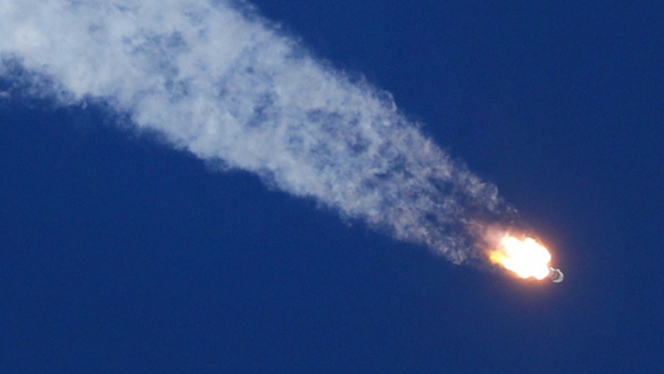 Do awarii statku kosmicznego Sojuz MS-10 doszło w 119. sekundzie po jego starcie z kosmodromu Bajkonur. Fot. PAP/EPA/YURI KOCHETKOV