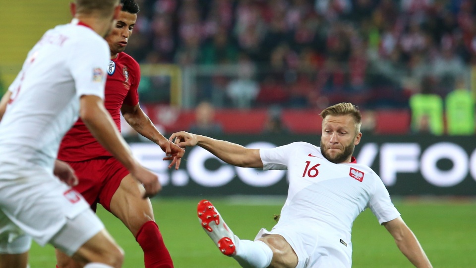 Zdjęcie z meczu Polska kontra Portugalia w piłkarskiej Lidze Narodów. Fot. PAP/Andrzej Grygiel