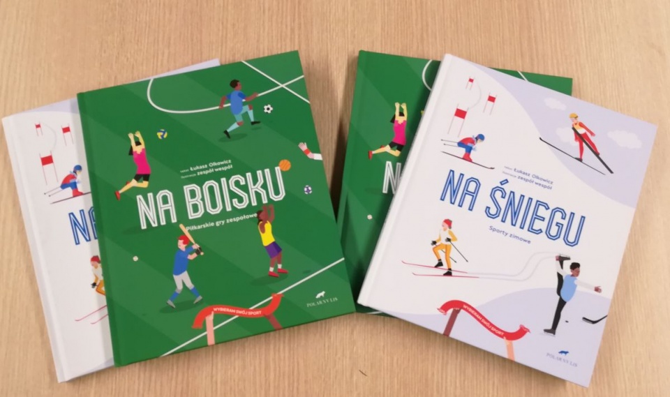 Książka „Na śniegu”, która ukazała się nakładem wydawnictwa „Polarny Lis” jest drugą z tego cyklu, po książce „Na boisku” o piłkarskich grach zespołowych/fot. Magdalena Gill