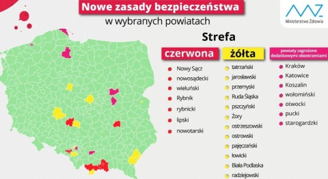 Koronawirus: powiat radziejowski trafił do strefy żółtej na mapie zakażeń